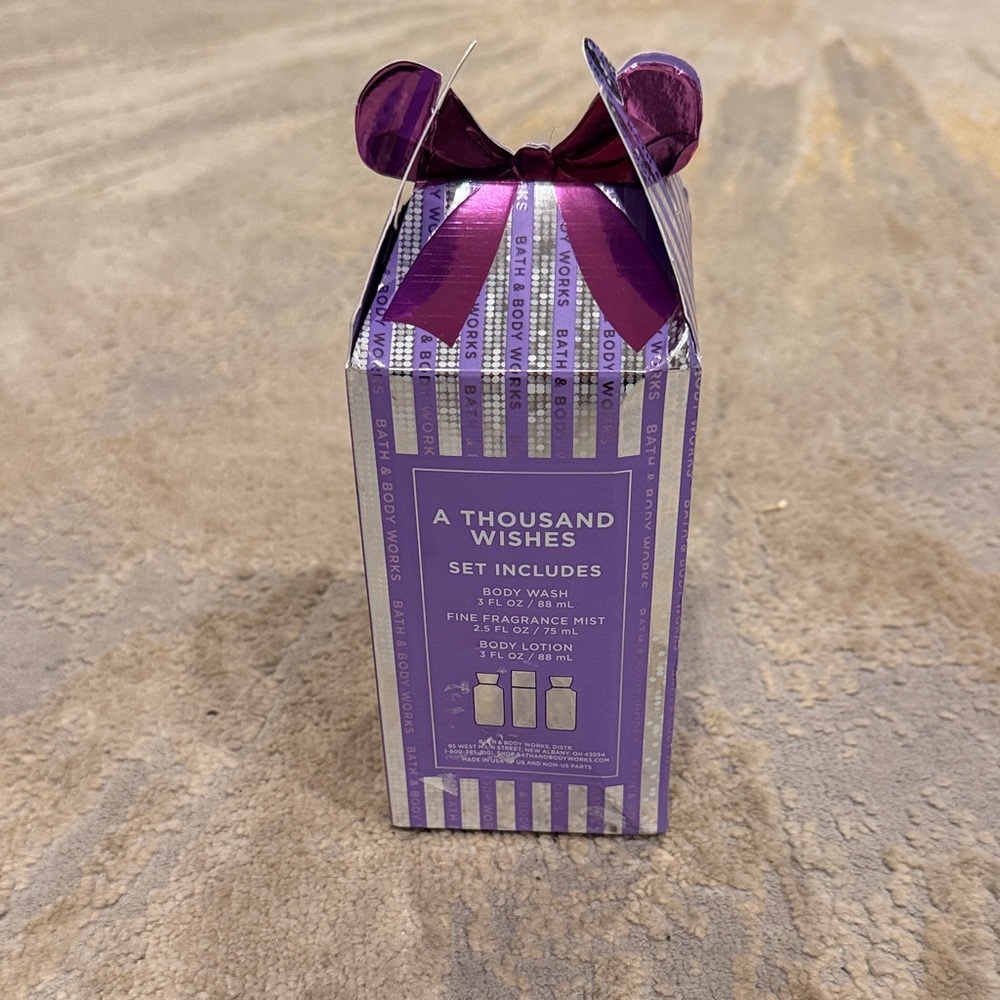 NEW-Bath & Body Works A THOUSAND‎ WISHES 3pc Set-Body Wash,Fragrance Mist,Lotion